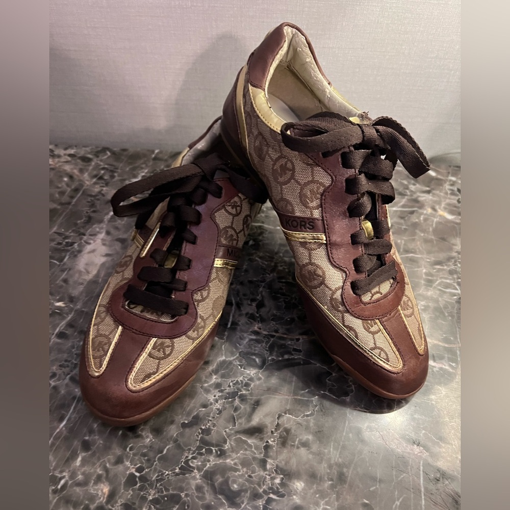 Michael Kors Brown Sneakers Multi-Textured Low-Top